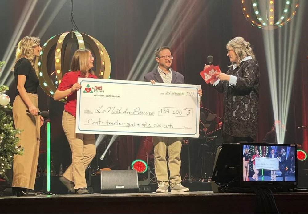 Le Centre d’action bénévole Trait d’Union a remis 134 500 $ au Téléthon Le Noël du Pauvre pour le secteur de Shawinigan !
